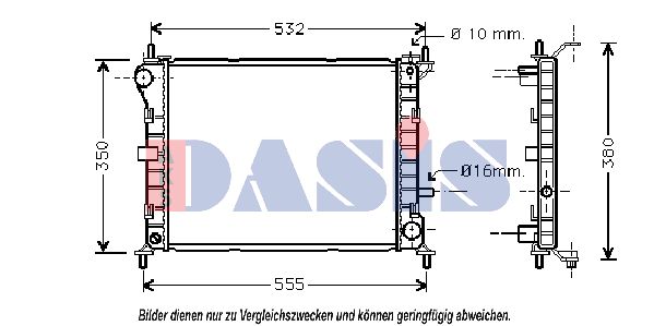 AKS DASIS radiatorius, variklio aušinimas 091450N